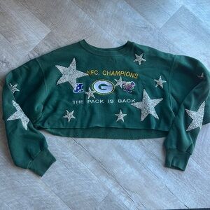 Vintage Green Bay Packer crop crewneck